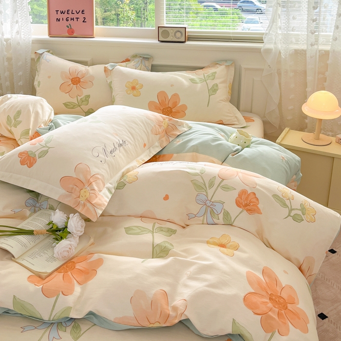 91家纺网 家纺一手货源 找家纺 花梦欣 2025新款全棉印花单品系列-单被套 班纳花园