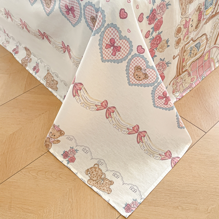 91家纺网 家纺一手货源 找家纺 花梦欣 2025新款全棉印花单品系列-单被套 安缦小熊