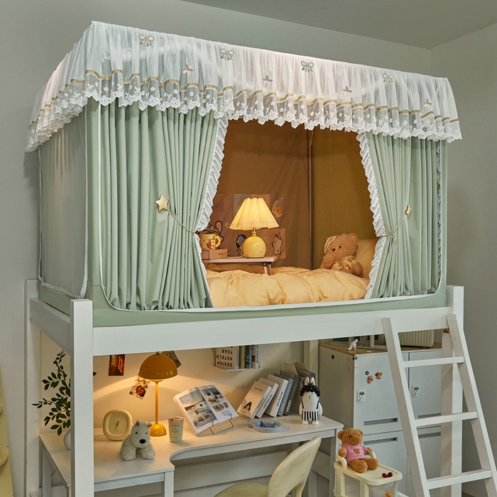 91家纺网 家纺一手货源 找家纺 （总）梦尔佳蚊帐 2025新款学生宿舍遮光床帘蚊帐-花晨月夕