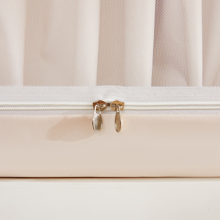 91家纺网 家纺一手货源 找家纺 梦尔佳蚊帐 2025新款学生宿舍遮光床帘蚊帐-花晨月夕 花晨月夕 奶白