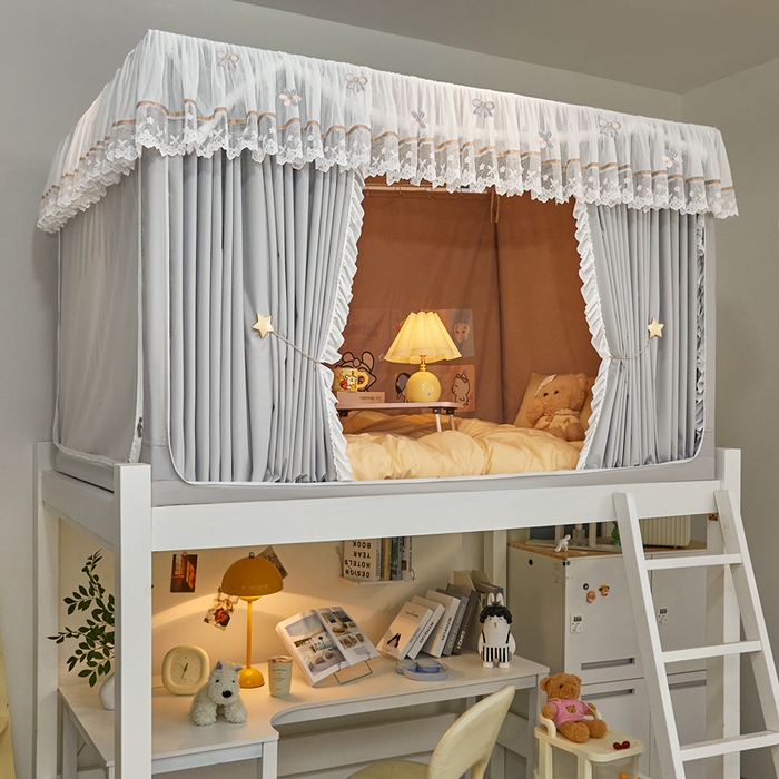 91家纺网 家纺一手货源 找家纺 （总）梦尔佳蚊帐 2025新款学生宿舍遮光床帘蚊帐-花晨月夕