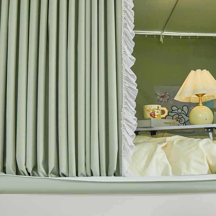 91家纺网 家纺一手货源 找家纺 梦尔佳蚊帐 2025新款学生宿舍遮光床帘蚊帐-花晨月夕 花晨月夕 沐绿