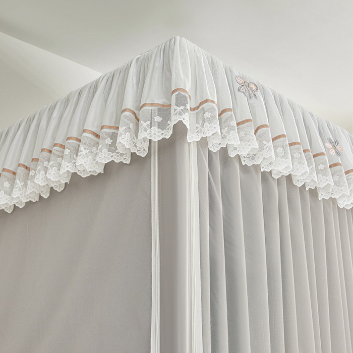 91家纺网 家纺一手货源 找家纺 梦尔佳蚊帐 2025新款学生宿舍遮光床帘蚊帐-花晨月夕 花晨月夕 亚灰