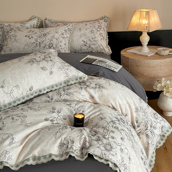 91家纺网 家纺一手货源 找家纺 （总）帛美 2025新款13376全棉纯棉印花四件套-提供买家秀