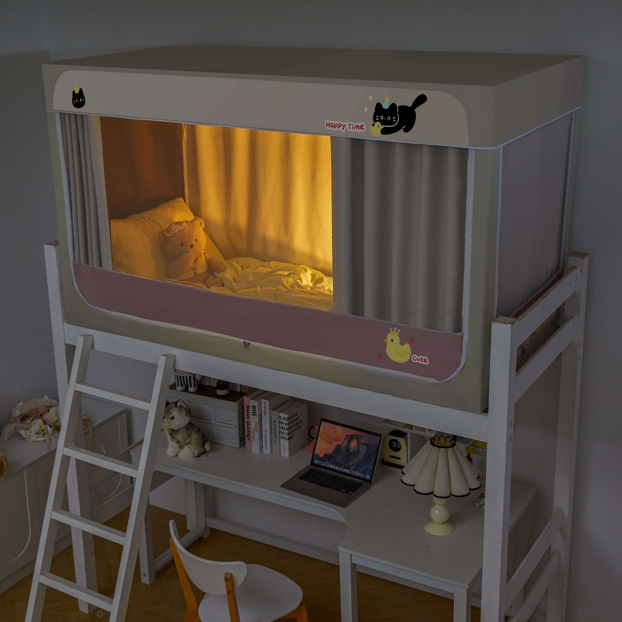 91家纺网 家纺一手货源 找家纺 （总）卓尔居 2025新款强遮光学生宿舍上下铺遮光蚊帐床帘-遮光大师