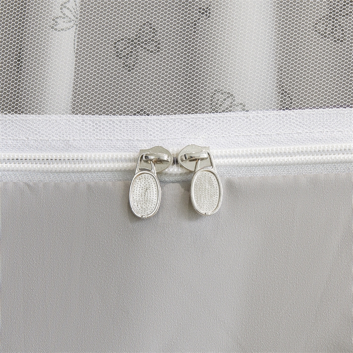 91家纺网 家纺一手货源 找家纺 梦尔佳蚊帐2025新款学生宿舍遮光床帘蚊帐 甜结梦语灰