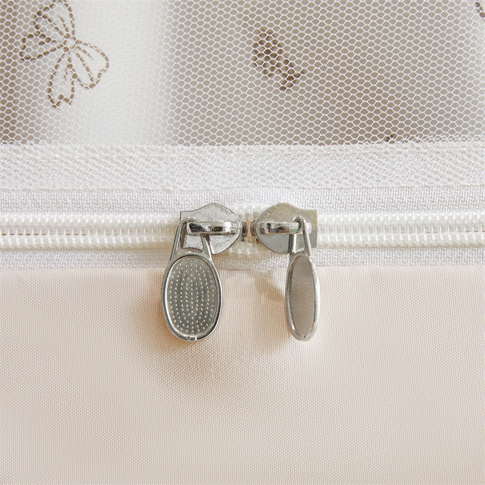 91家纺网 家纺一手货源 找家纺 梦尔佳蚊帐2025新款学生宿舍遮光床帘蚊帐 甜结梦语奶白