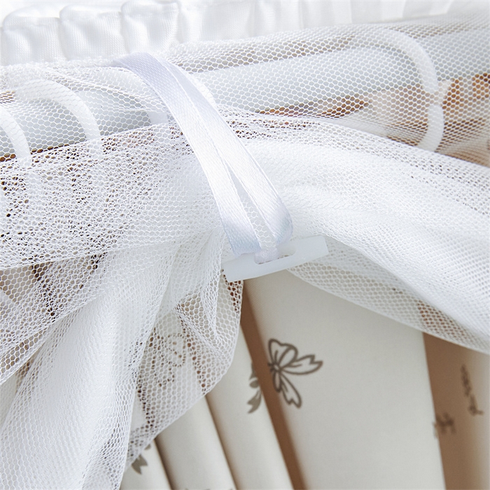 91家纺网 家纺一手货源 找家纺 梦尔佳蚊帐2025新款学生宿舍遮光床帘蚊帐 甜结梦语奶白