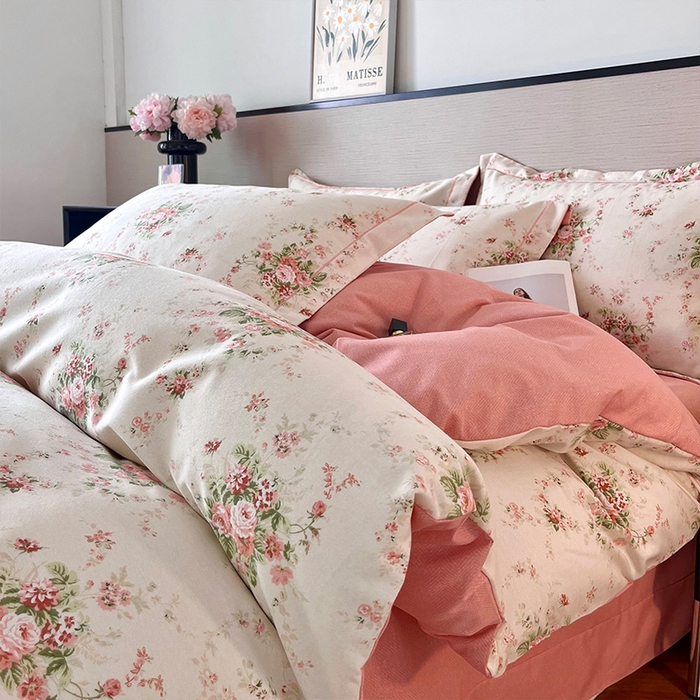 91家纺网 家纺一手货源 找家纺 （总）帛美家纺 2025年新款加厚磨毛印花四件套