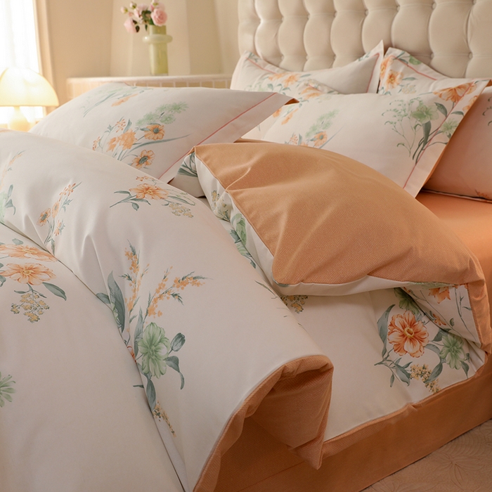 91家纺网 家纺一手货源 找家纺 （总）帛美家纺 2025年新款加厚磨毛印花四件套