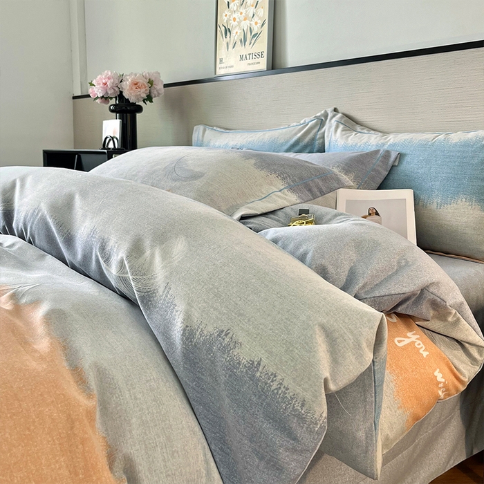 91家纺网 家纺一手货源 找家纺 （总）帛美家纺 2025年新款加厚磨毛印花四件套