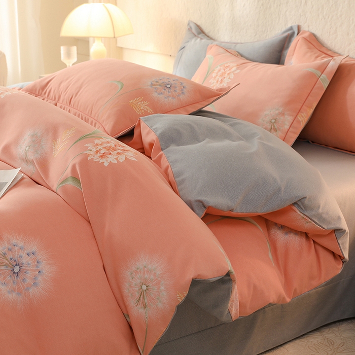 91家纺网 家纺一手货源 找家纺 （总）帛美家纺 2025年新款加厚磨毛印花四件套