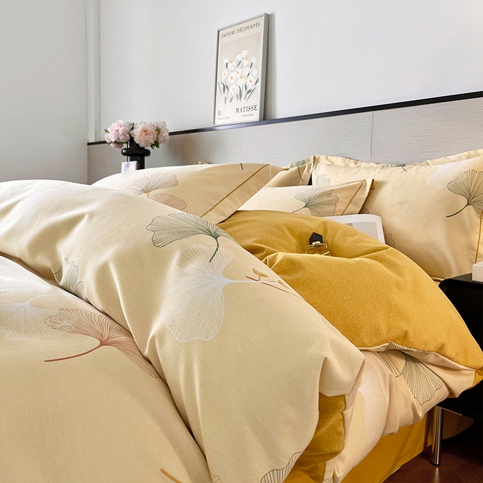 91家纺网 家纺一手货源 找家纺 （总）帛美家纺 2025年新款加厚磨毛印花四件套