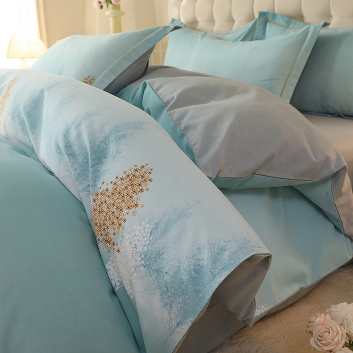 91家纺网 家纺一手货源 找家纺 （总）帛美家纺 2025年新款加厚磨毛印花四件套