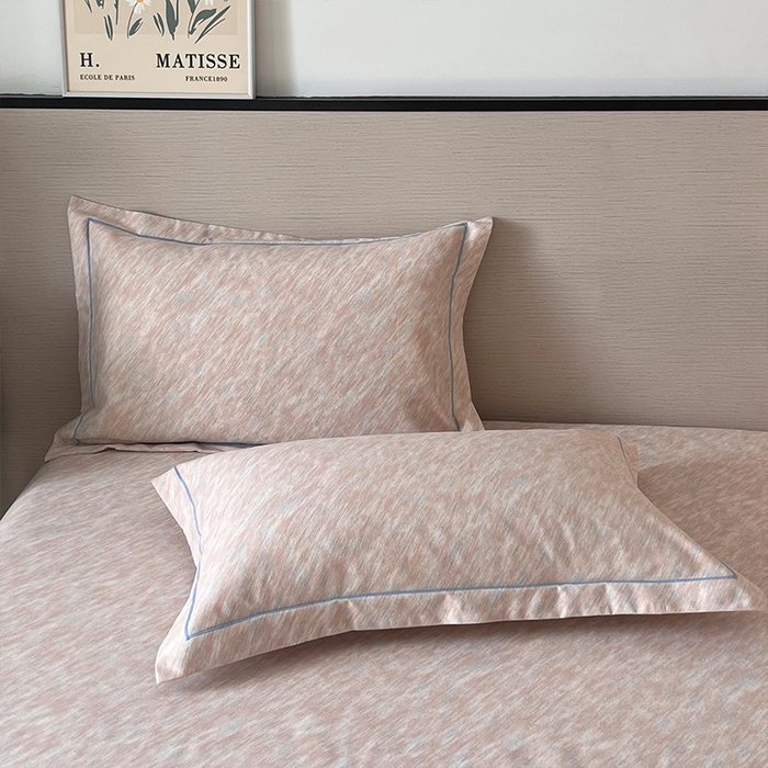 91家纺网 家纺一手货源 找家纺 帛美家纺 2025年新款加厚纯棉全棉磨毛印花四件套 阿华田-粉