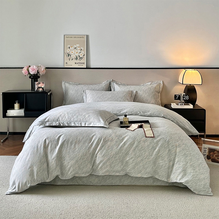 91家纺网 家纺一手货源 找家纺 帛美家纺 2025年新款加厚纯棉全棉磨毛印花四件套 阿华田-蓝