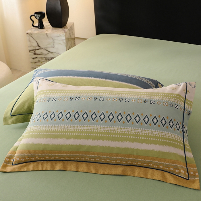 91家纺网 家纺一手货源 找家纺 帛美家纺 2025年新款加厚纯棉全棉磨毛印花四件套 达米安