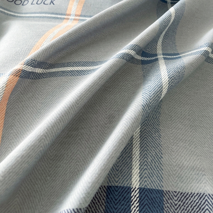 91家纺网 家纺一手货源 找家纺 帛美家纺 2025年新款加厚纯棉全棉磨毛印花四件套 法兰克-灰