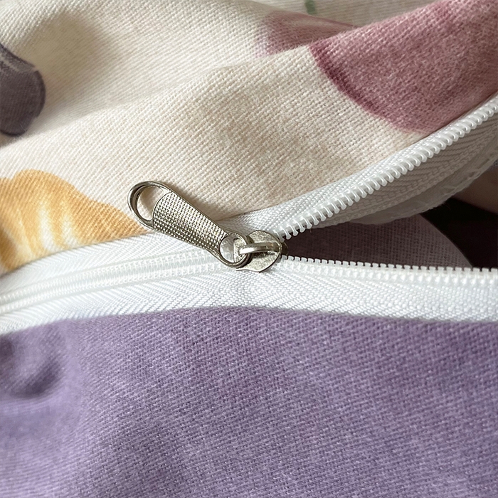 91家纺网 家纺一手货源 找家纺 帛美家纺 2025年新款加厚纯棉全棉磨毛印花四件套 好春光-紫