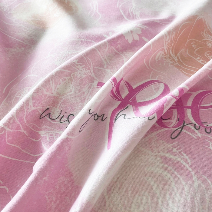 91家纺网 家纺一手货源 找家纺 帛美家纺 2025年新款加厚纯棉全棉磨毛印花四件套 花香满园-粉