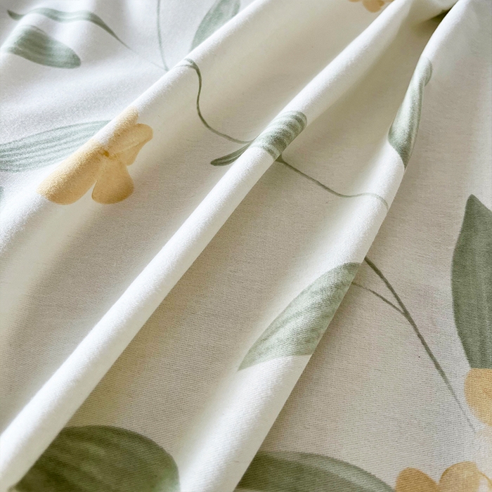 91家纺网 家纺一手货源 找家纺 帛美家纺 2025年新款加厚纯棉全棉磨毛印花四件套 花月令-米