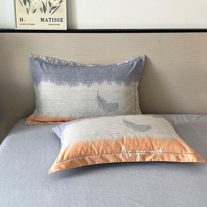 91家纺网 家纺一手货源 找家纺 帛美家纺 2025年新款加厚纯棉全棉磨毛印花四件套 莫吉托-灰