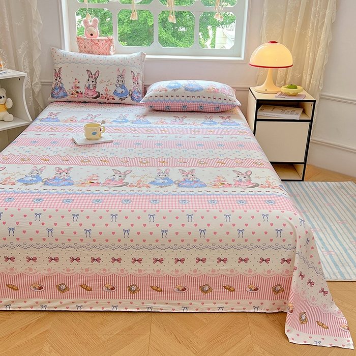 91家纺网 家纺一手货源 找家纺 （总）优尚佳生活馆 2025新款亲肤水洗棉印花床单单品床单单件单床单