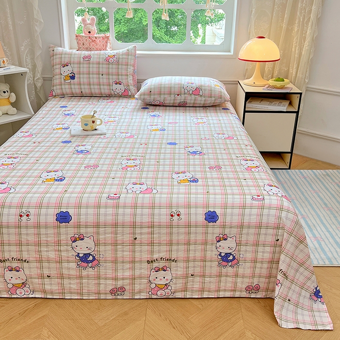 91家纺网 家纺一手货源 找家纺 （总）优尚佳生活馆 2025新款亲肤水洗棉印花床单单品床单单件单床单