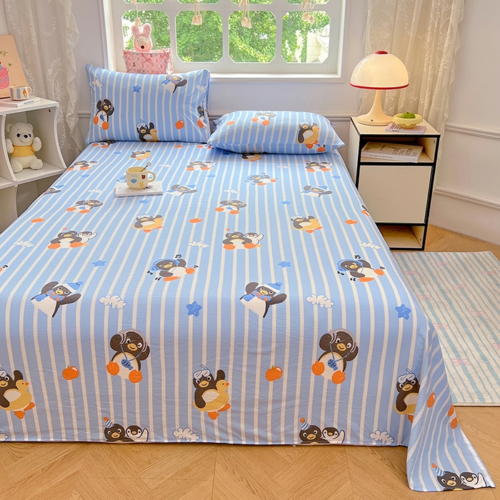 91家纺网 家纺一手货源 找家纺 （总）优尚佳生活馆 2025新款亲肤水洗棉印花床单单品床单单件单床单