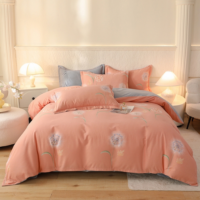 91家纺网 家纺一手货源 找家纺 帛美家纺 2025年新款加厚纯棉全棉磨毛印花四件套 茹薇