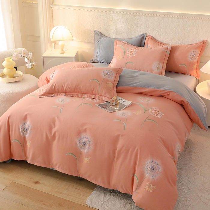 91家纺网 家纺一手货源 找家纺 帛美家纺 2025年新款加厚纯棉全棉磨毛印花四件套 茹薇