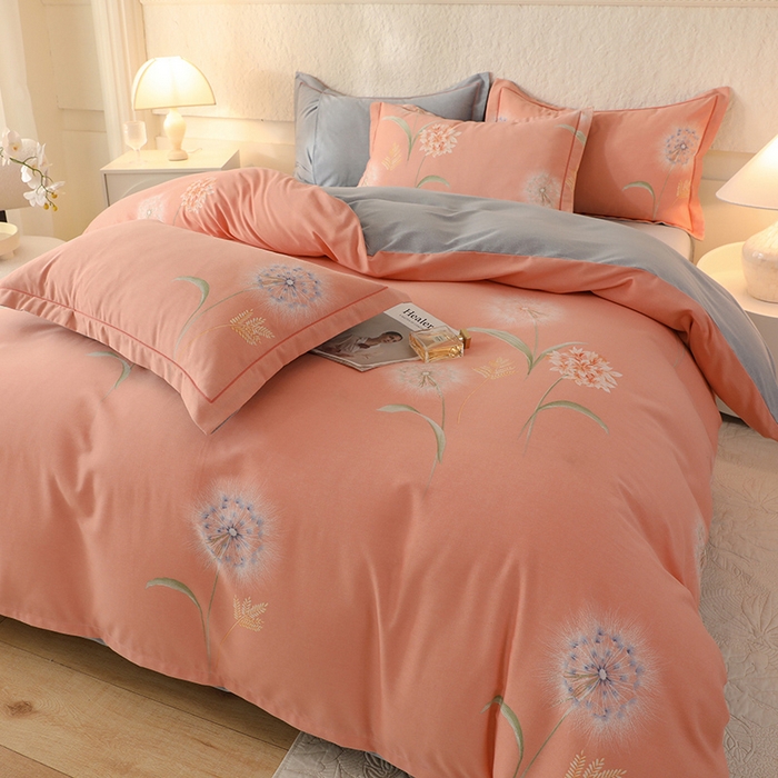 91家纺网 家纺一手货源 找家纺 帛美家纺 2025年新款加厚纯棉全棉磨毛印花四件套 茹薇