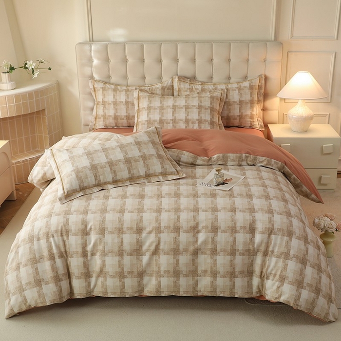 91家纺网 家纺一手货源 找家纺 帛美家纺 2025年新款加厚纯棉全棉磨毛印花四件套 施华洛