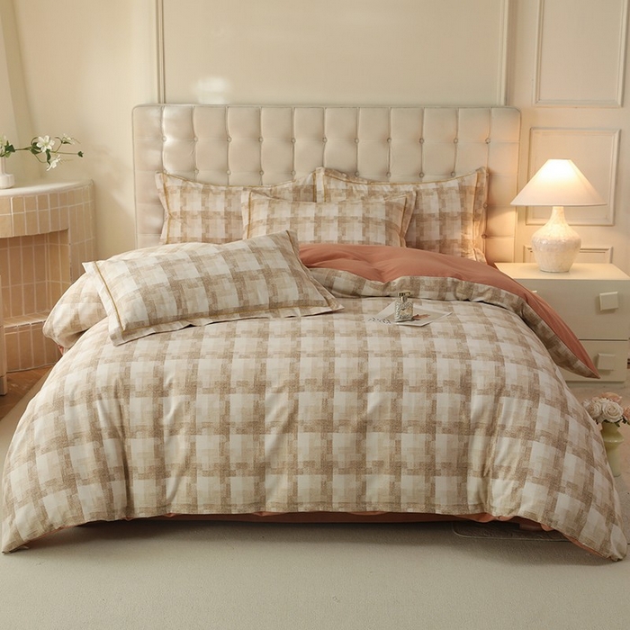 91家纺网 家纺一手货源 找家纺 帛美家纺 2025年新款加厚纯棉全棉磨毛印花四件套 施华洛