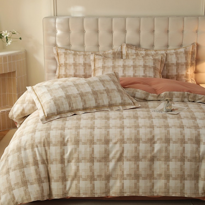 91家纺网 家纺一手货源 找家纺 帛美家纺 2025年新款加厚纯棉全棉磨毛印花四件套 施华洛