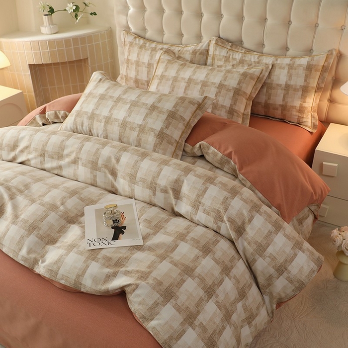 91家纺网 家纺一手货源 找家纺 帛美家纺 2025年新款加厚纯棉全棉磨毛印花四件套 施华洛