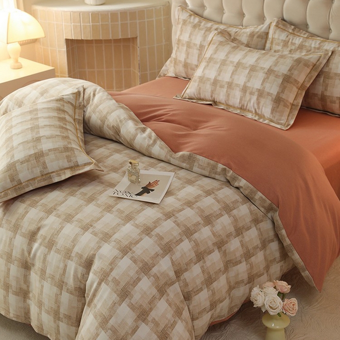 91家纺网 家纺一手货源 找家纺 帛美家纺 2025年新款加厚纯棉全棉磨毛印花四件套 施华洛