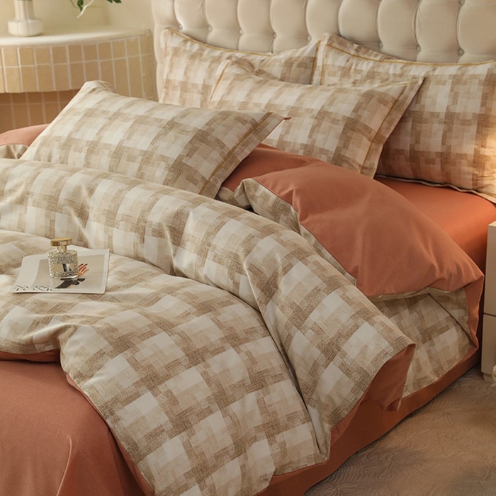 91家纺网 家纺一手货源 找家纺 帛美家纺 2025年新款加厚纯棉全棉磨毛印花四件套 施华洛