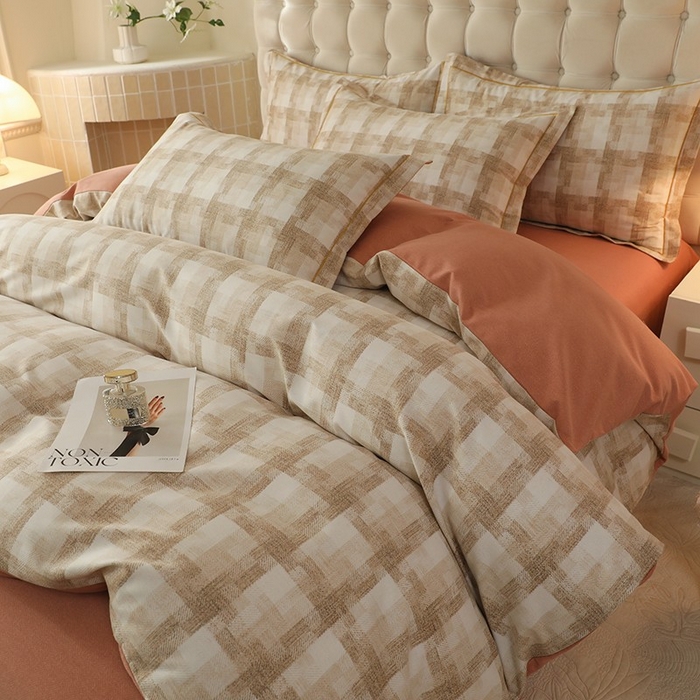 91家纺网 家纺一手货源 找家纺 帛美家纺 2025年新款加厚纯棉全棉磨毛印花四件套 施华洛