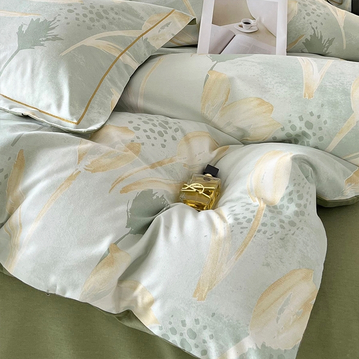 91家纺网 家纺一手货源 找家纺 帛美家纺 2025年新款加厚纯棉全棉磨毛印花四件套 往事随风