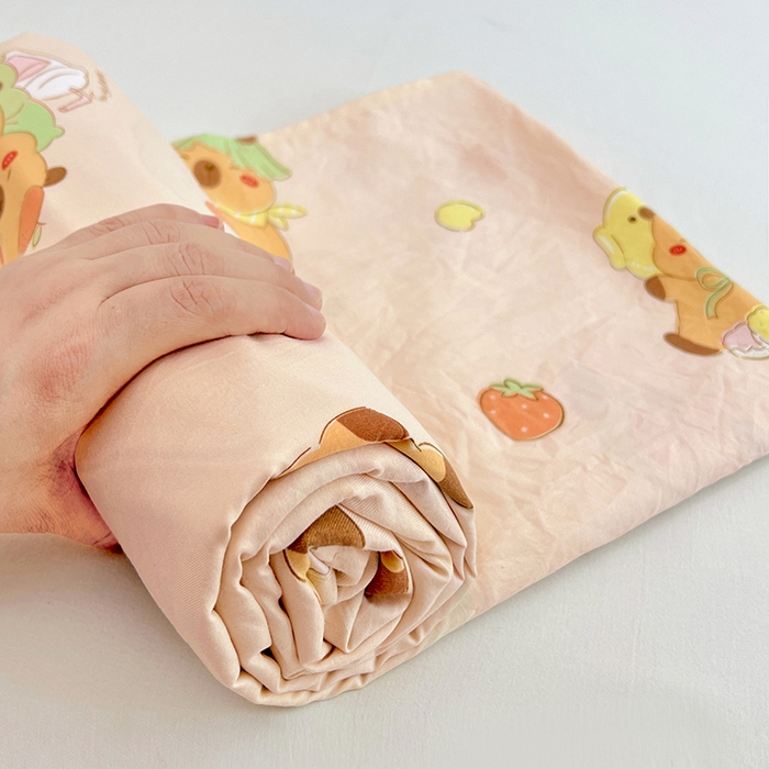 91家纺网 家纺一手货源 找家纺 优尚佳生活馆 2025新款亲肤水洗棉印花床单单品床单单件单床单 床单款-卡皮巴拉