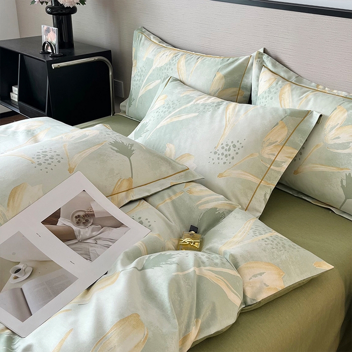 91家纺网 家纺一手货源 找家纺 帛美家纺 2025年新款加厚纯棉全棉磨毛印花四件套 往事随风