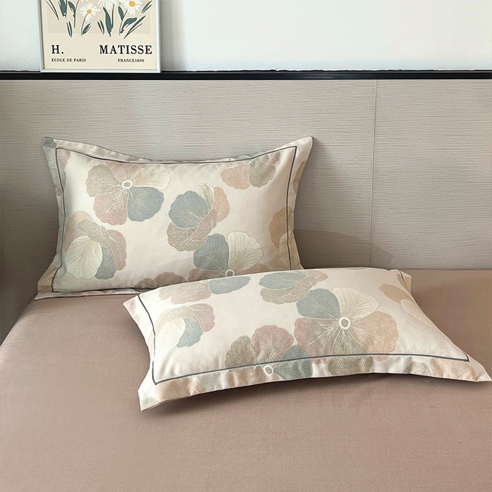 91家纺网 家纺一手货源 找家纺 帛美家纺 2025年新款加厚纯棉全棉磨毛印花四件套 乌木茶香-米