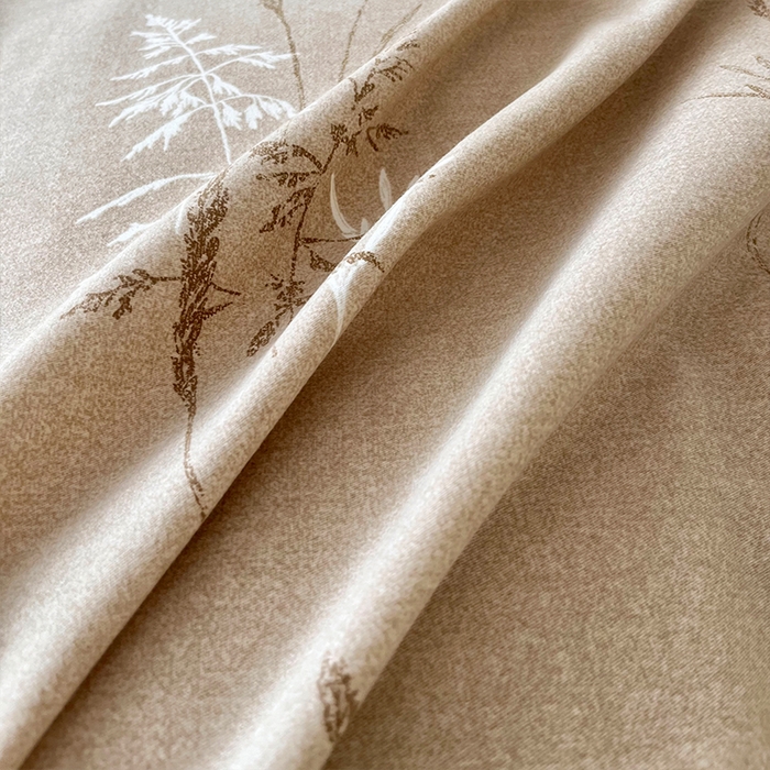 91家纺网 家纺一手货源 找家纺 帛美家纺 2025年新款加厚纯棉全棉磨毛印花四件套 夏栀里-咖