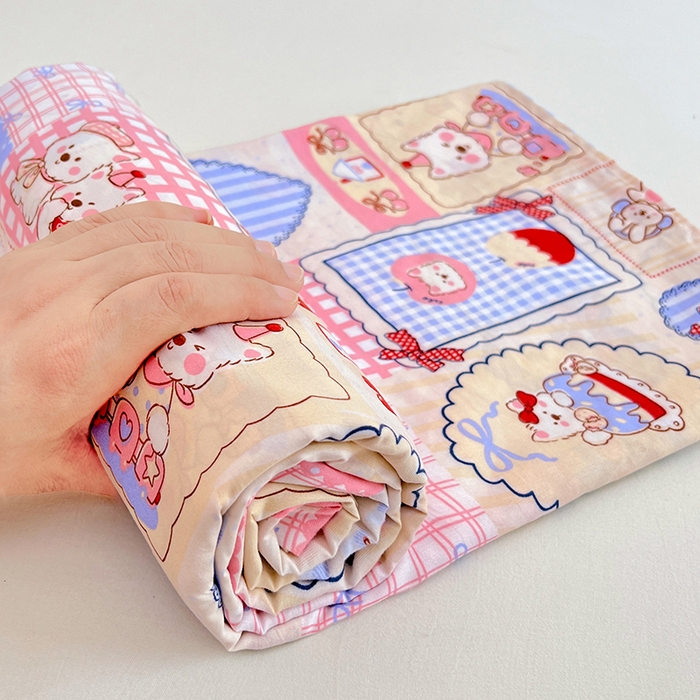 91家纺网 家纺一手货源 找家纺 优尚佳生活馆 2025新款亲肤水洗棉印花床单单品床单单件单床单 床单款-甜宠派对