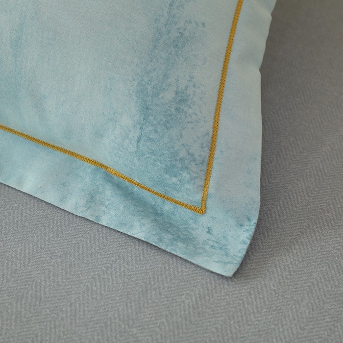 91家纺网 家纺一手货源 找家纺 帛美家纺 2025年新款加厚纯棉全棉磨毛印花四件套 影松半山