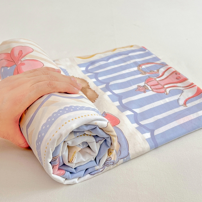 91家纺网 家纺一手货源 找家纺 优尚佳生活馆 2025新款亲肤水洗棉印花床单单品床单单件单床单 床单款-熊熊下午茶