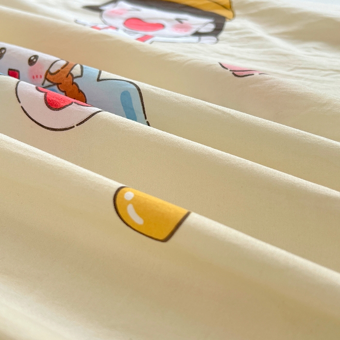 91家纺网 家纺一手货源 找家纺 优尚佳生活馆 2025新款亲肤水洗棉印花床单单品床单单件单床单 床单款-樱桃小丸子