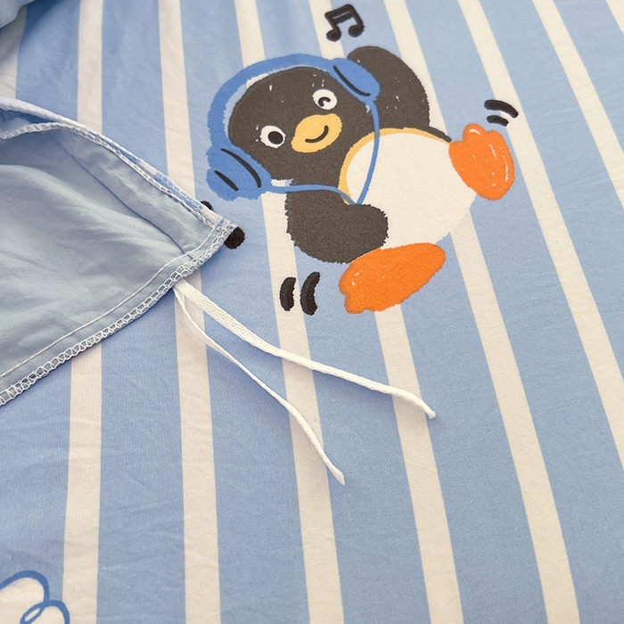 91家纺网 家纺一手货源 找家纺 优尚佳生活馆 2025新款水洗棉印花毛巾绣四件套【提供买家秀】 音乐企鹅