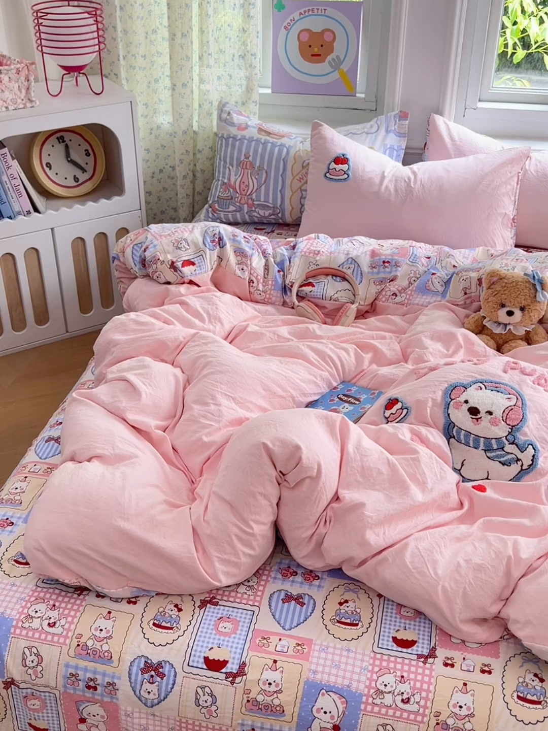 91家纺网 家纺一手货源 找家纺 优尚佳生活馆 2025新款水洗棉印花毛巾绣四件套【提供买家秀】 西高地